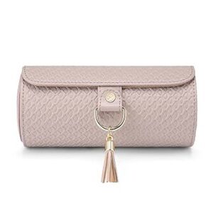 Vlando Travel Jewelry Organizer Roll Leather Case 3 Sections